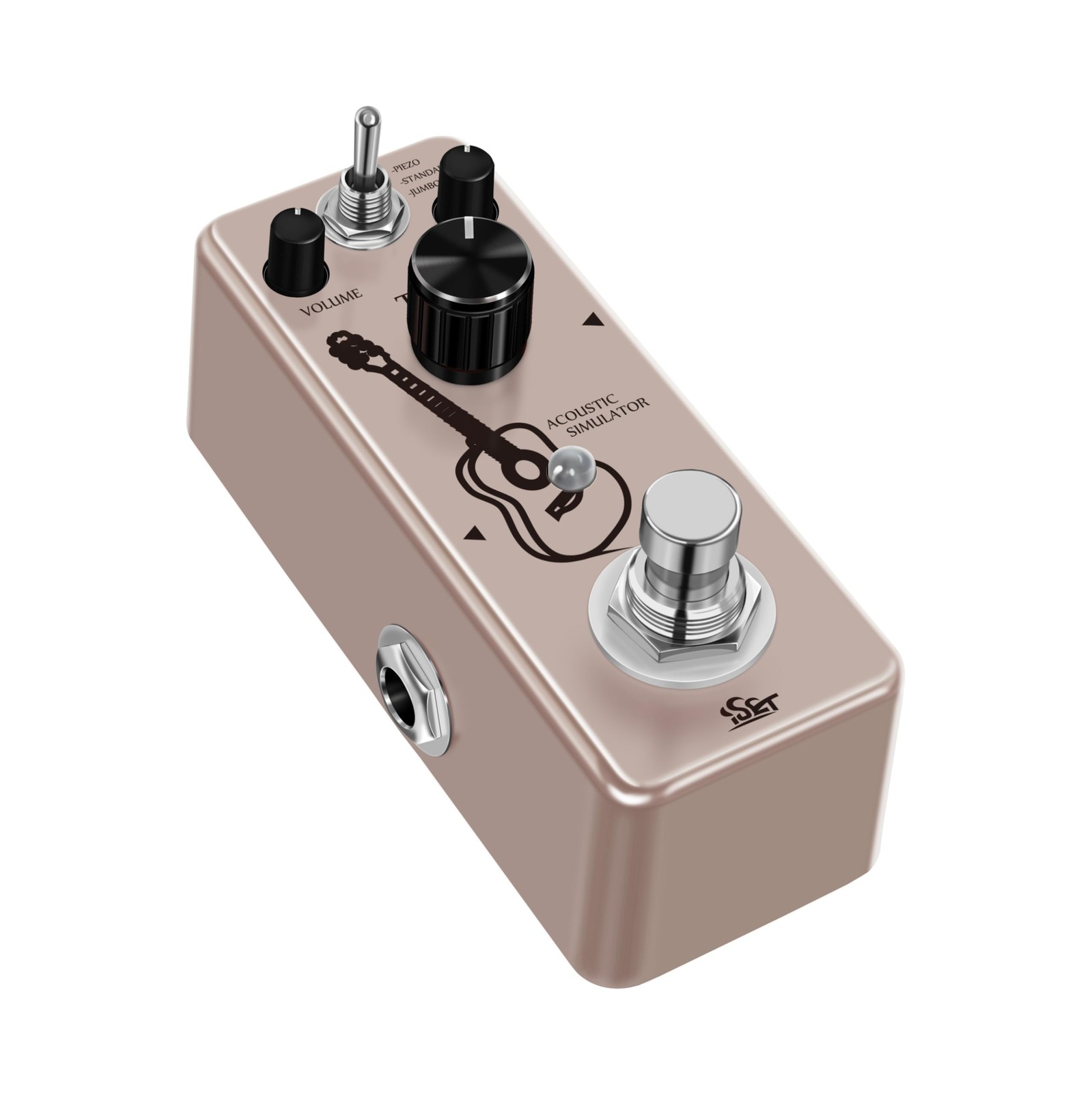 ISET Mini Accoustic Guitar Simulator Pedal For Electrical Lemon Compressor