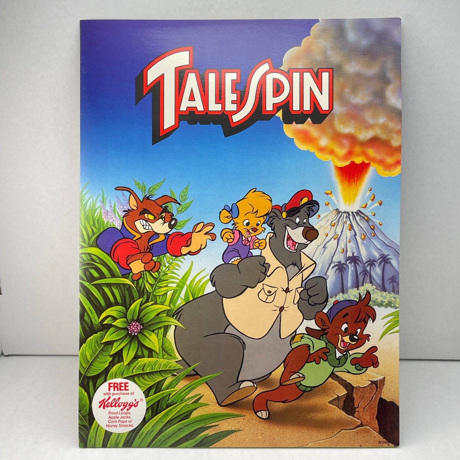 DISNEY Talespin Vintage Two Pocket Folder Document Holder School Work Kelloggs