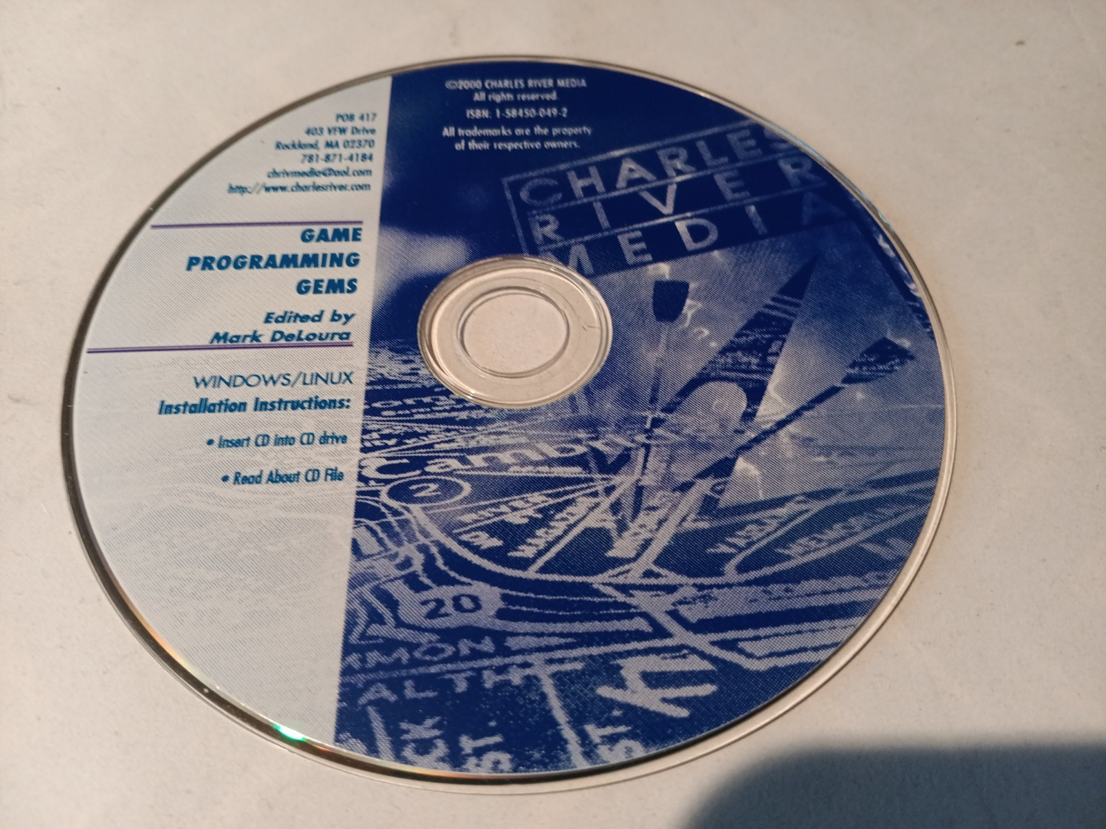 Game Programming Gems (GAME PROGRAMMING GEMS SERIES) CD-Rom 2000