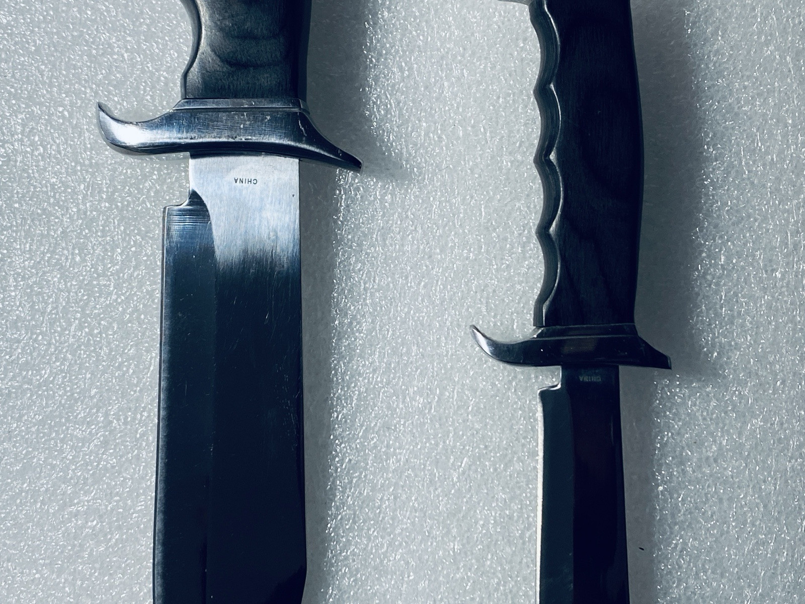 HUMVEE 2Pc. Large/Small Mirror Polished Bowie Knife Combo Set W/ Sheath - (READ)