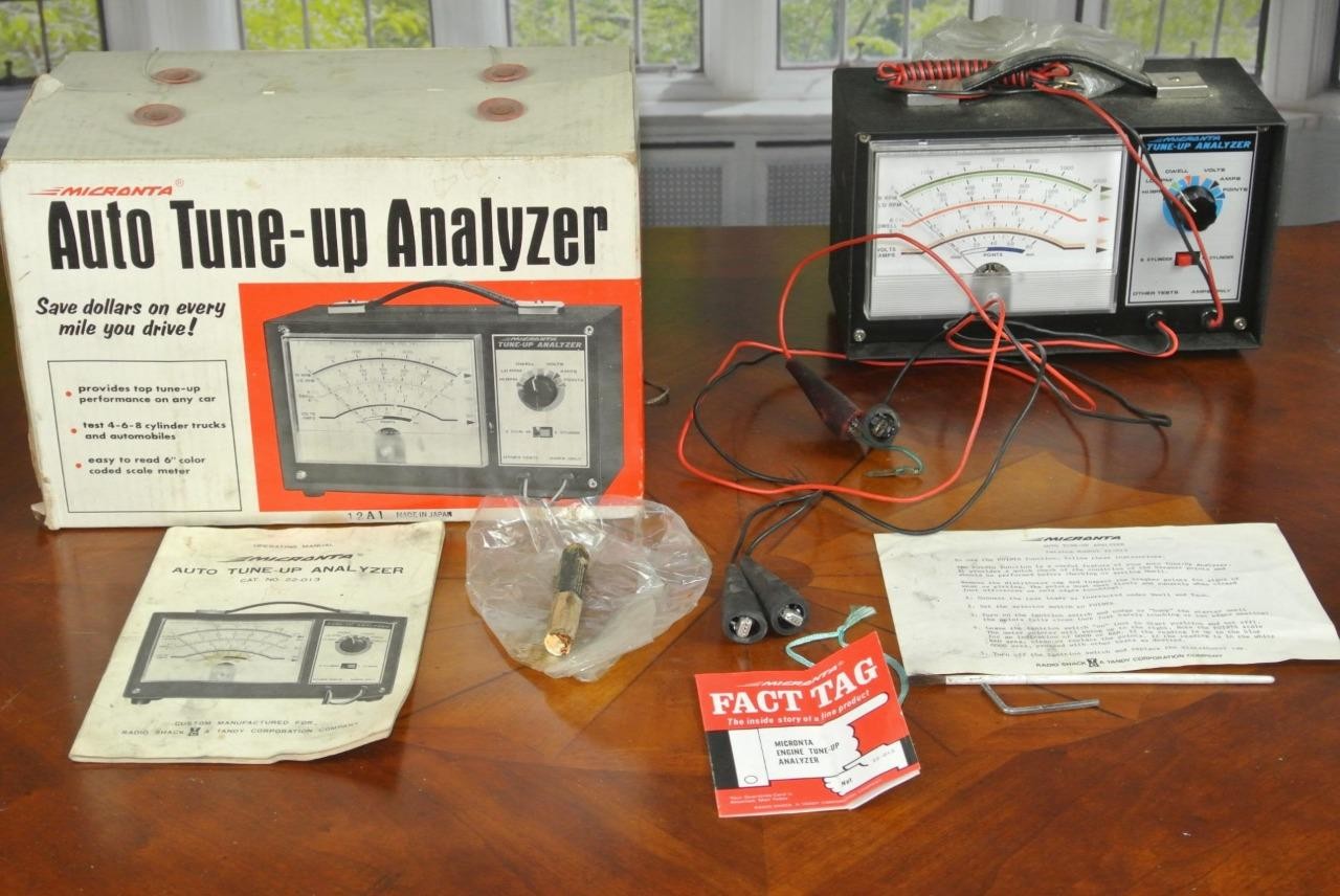 Micronta Auto Tune-up Analyzer # 22-013 Pressure Tester Box & Instructions Sears