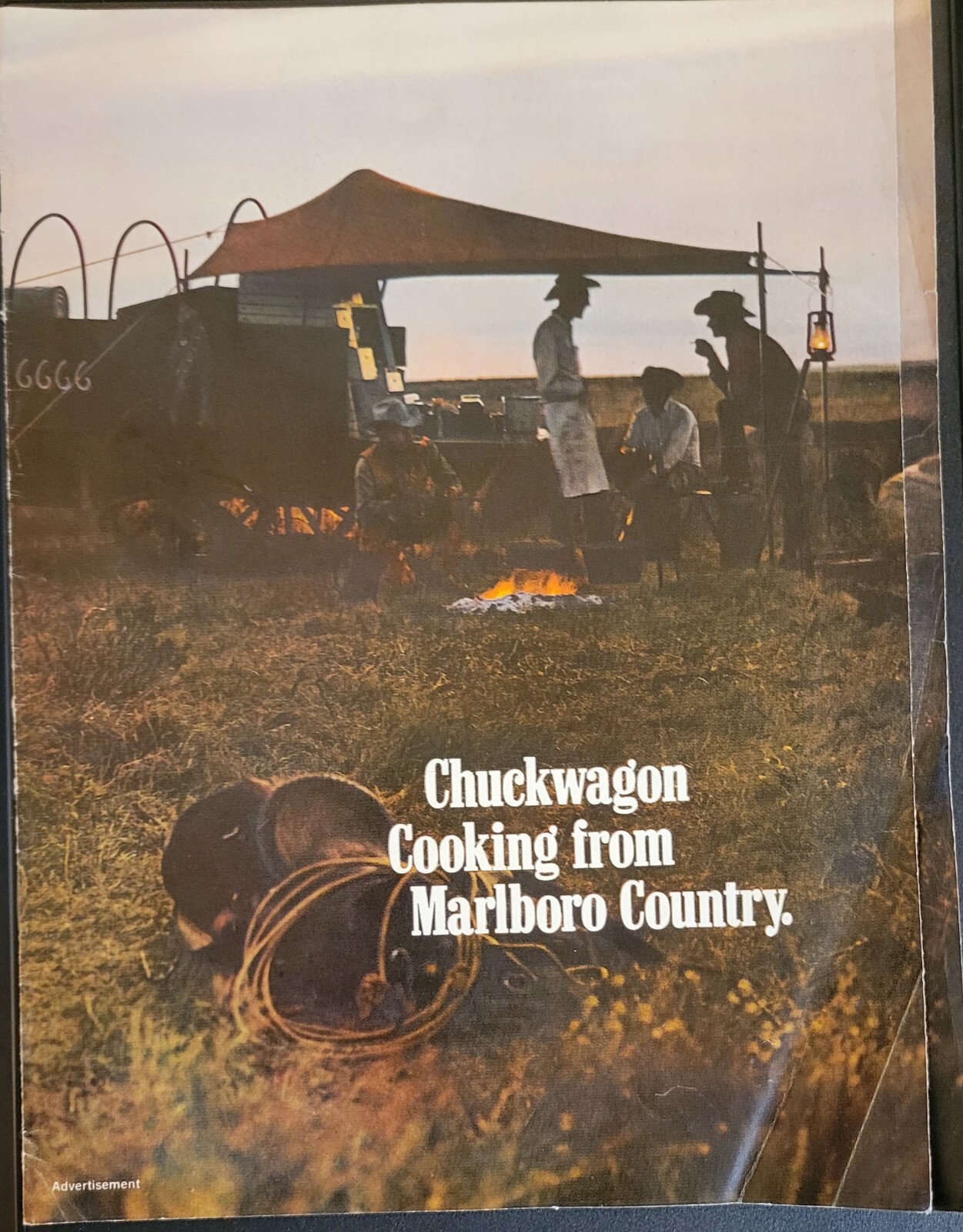 Marlboro 1971 Cigarette Chuckwagon Cooking Marlboro Country Ad Insert Booklet