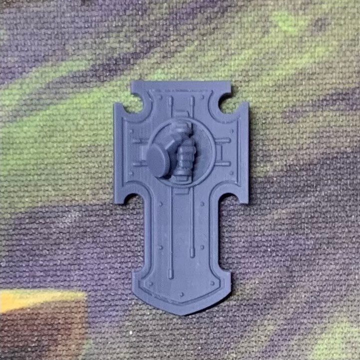 Tower Shield Cross B Left - compatible w 40k black templars Primaris stormshield