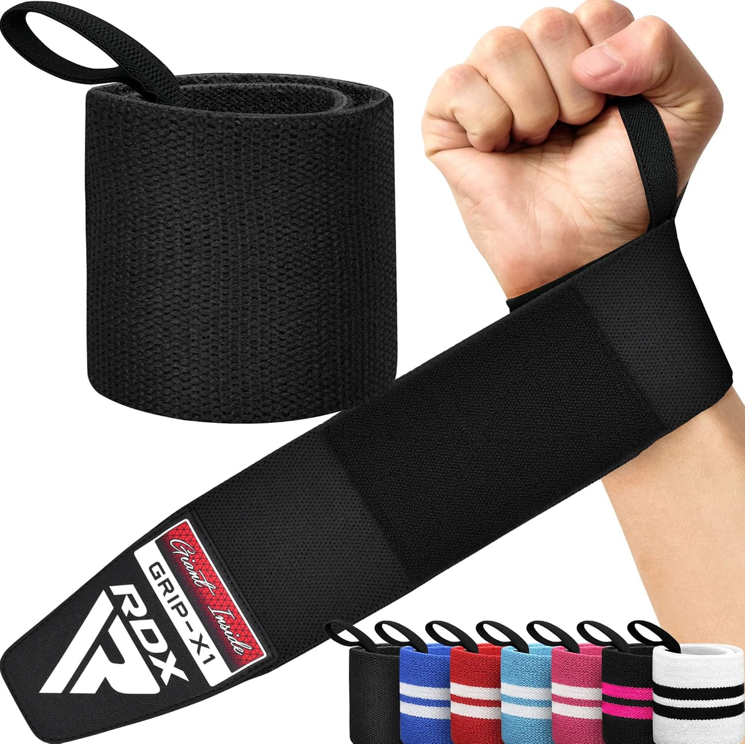 RDX Wrist Wraps for Weightlifting (Pair), IPL USPA Approved, Elasticated 18” Cot