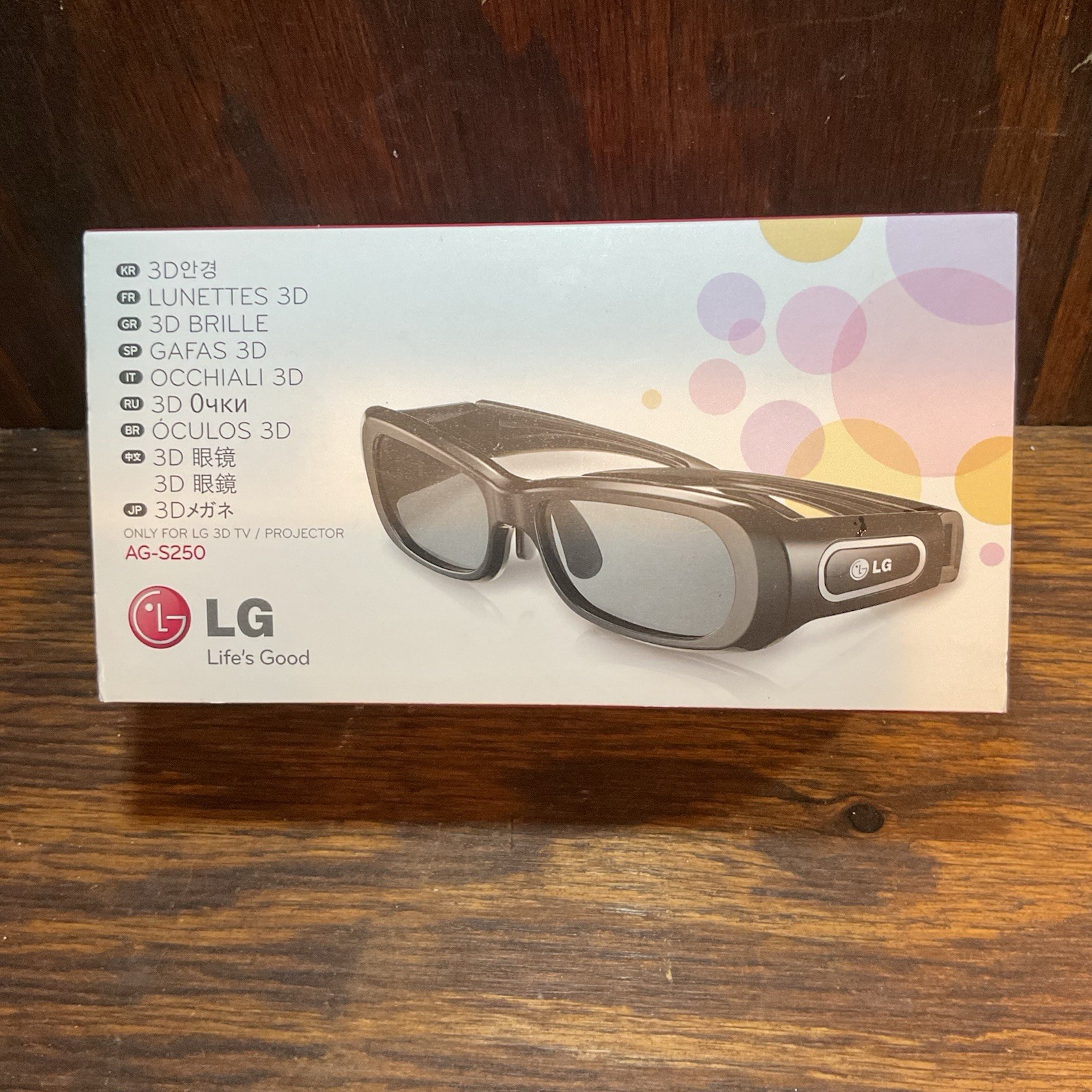 LG AG-S250 3D Glasses for 3D TV Projector
