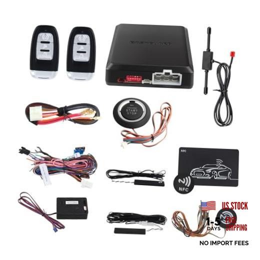EC002-NS PKE Passive Keyless Entry Car Alarm System Remote Start Starter Push