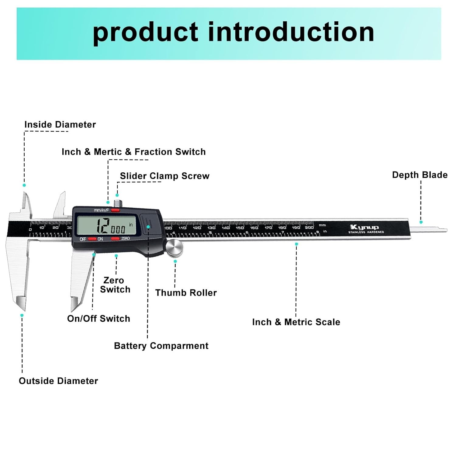 Digital Vernier Caliper Gages - Inch Metric Conversion