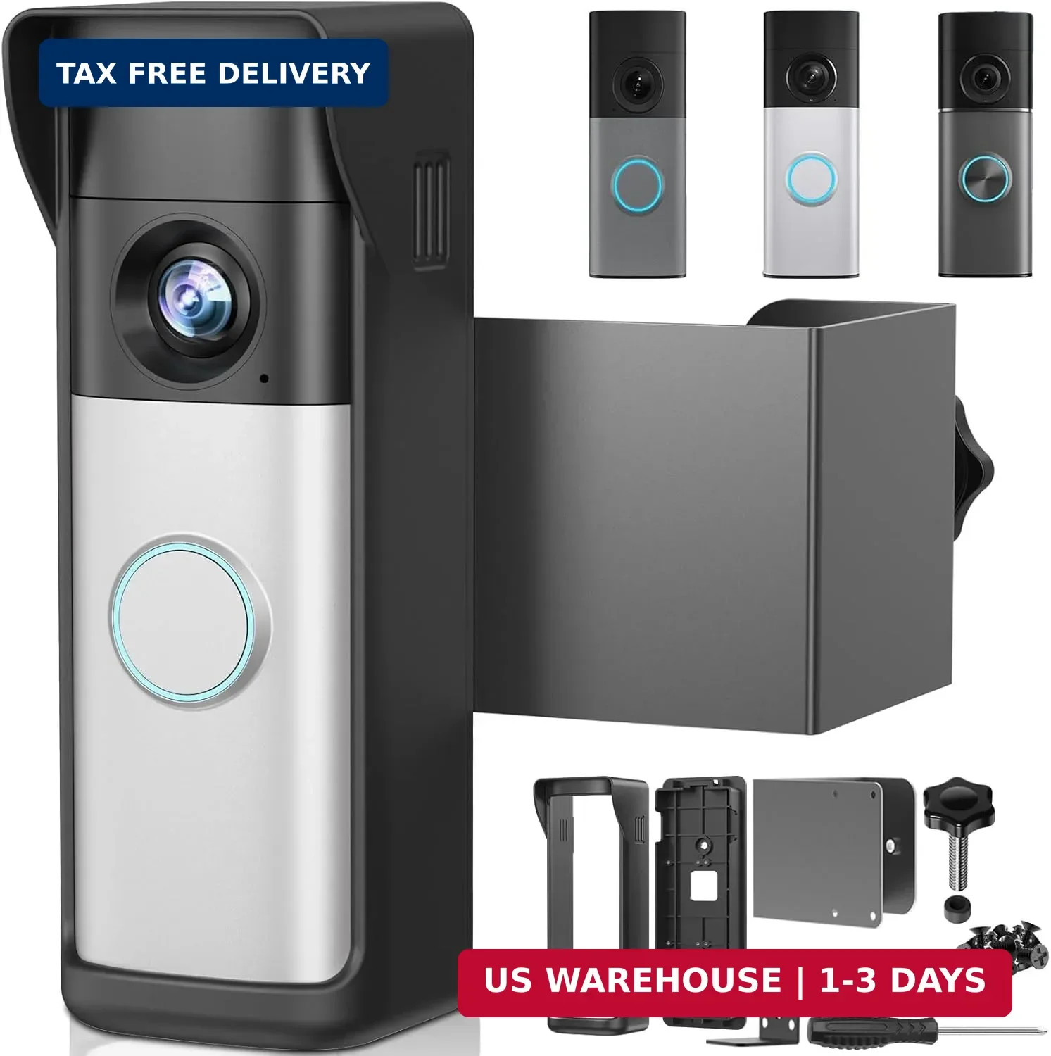 2026 Upgrade Anti-Theft Video Doorbell Mount for Ring Newest Battery Doorbell/Pl