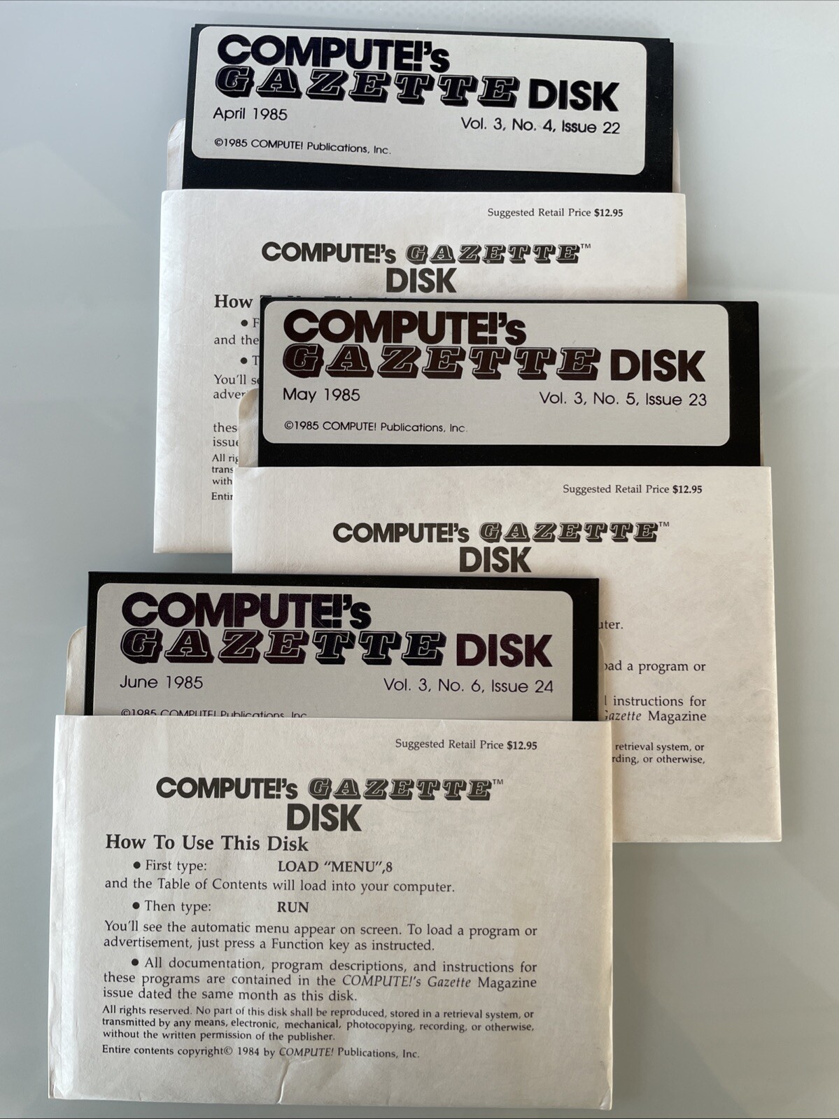 Compute!'s Gazette Disk 5.24 April, May, June 1985 Volume 3 For COMMODORE 3Disks