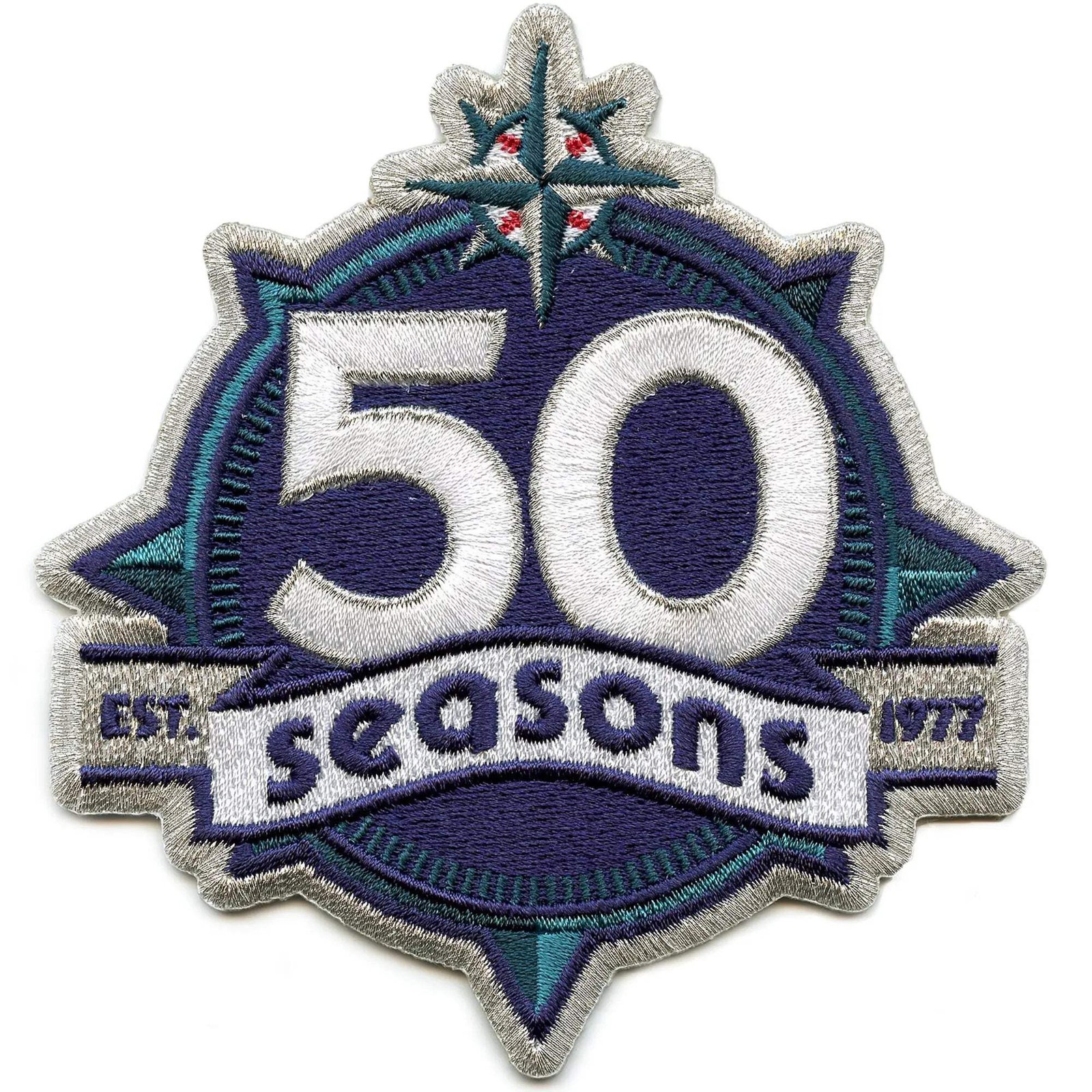 Seattle Mariners 50th Anniversary MLB Season Jersey Sleeve Embroidered Patch 202