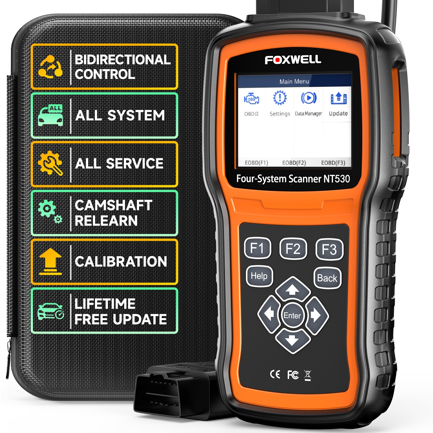 FOXWELL NT530 Plus for Porsche Bidirectional OBD2 Scanner Diagnostic Scan Tool
