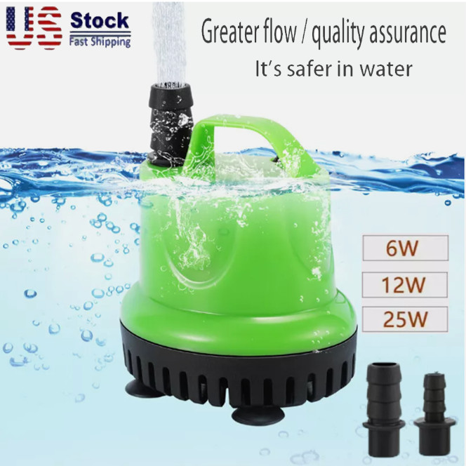 Utility Water Pump Submersible Aquarium Hydroponics Fish Tank Fountain Pond