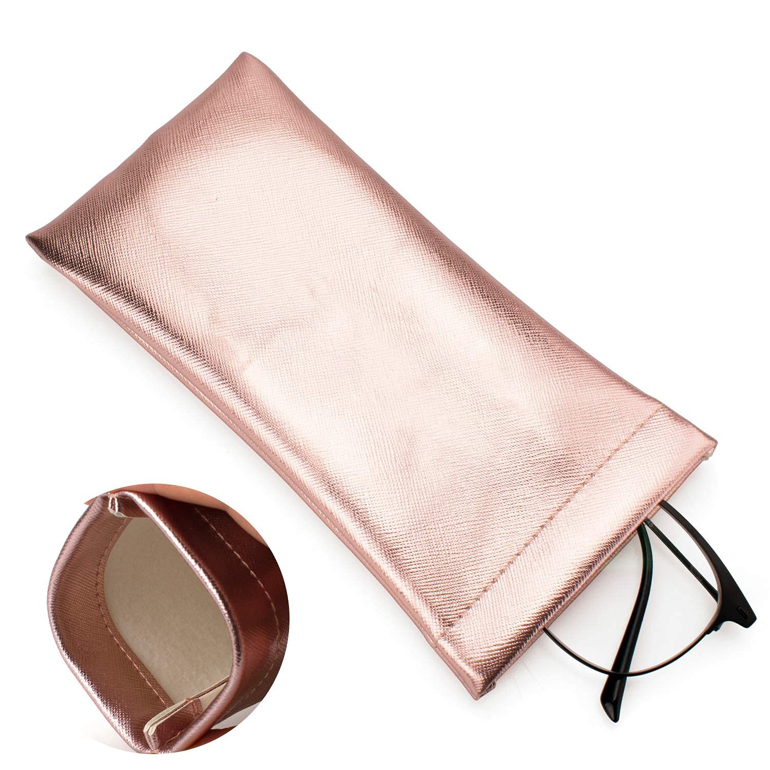 Hard Shell Sunglasses Case, Large Linen Fabric Protective Glasses Case for Me...