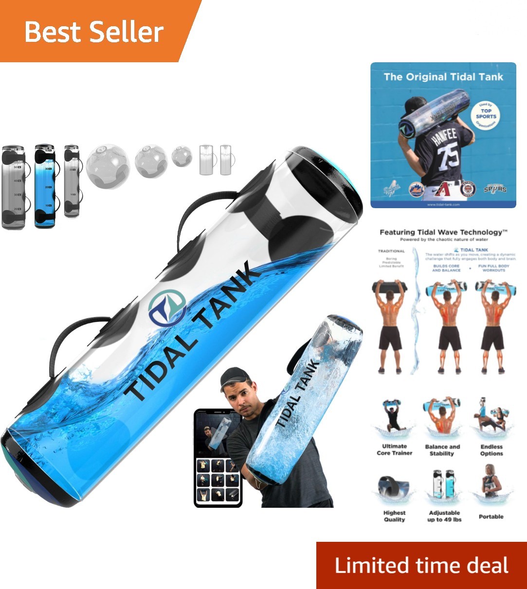 The  Aqua Bag - Adjustable Water Weight up to 49 lbs for Home Workouts