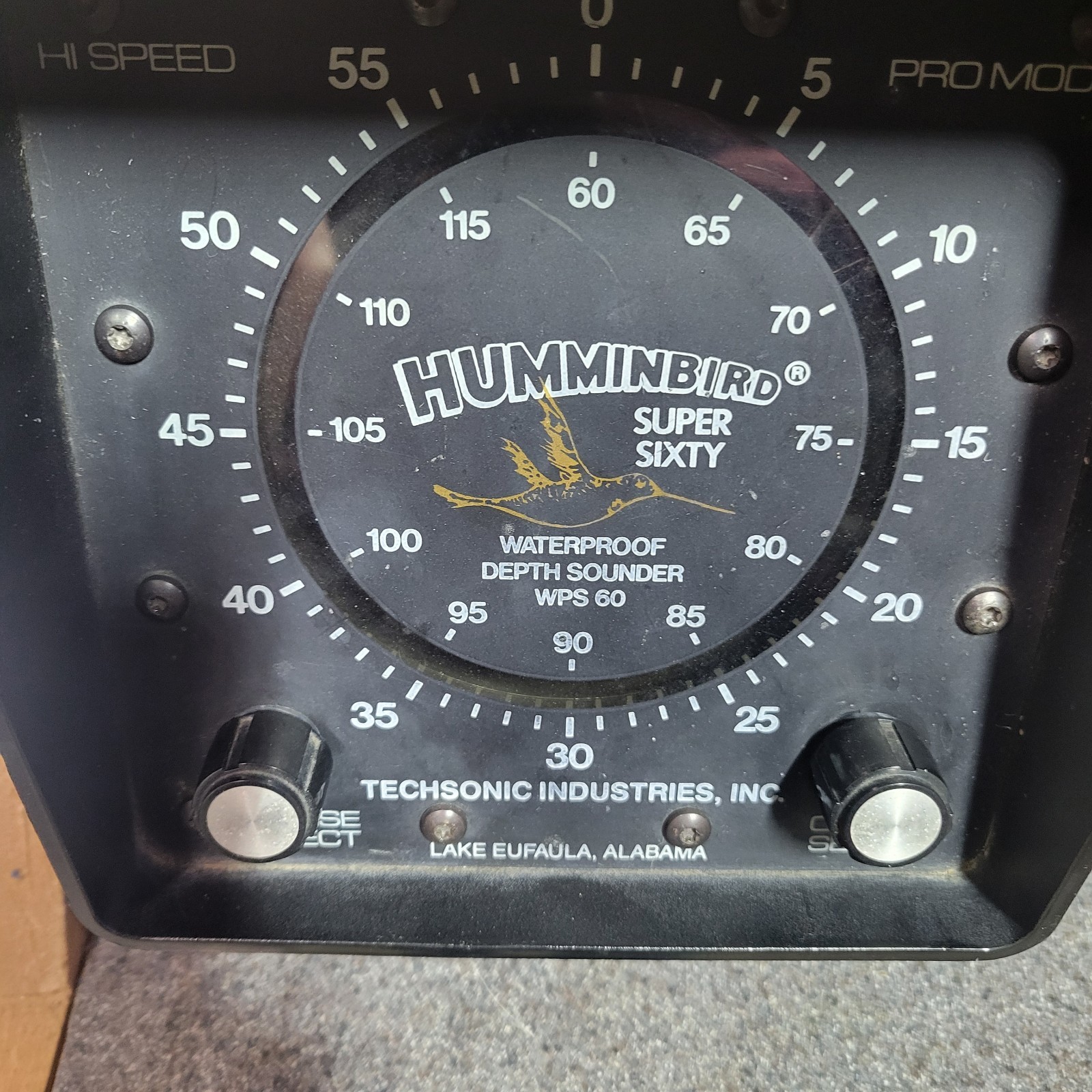 Hummingbird Super Sixty Waterproof Depth Sounder WPS60 - Head Unit Only