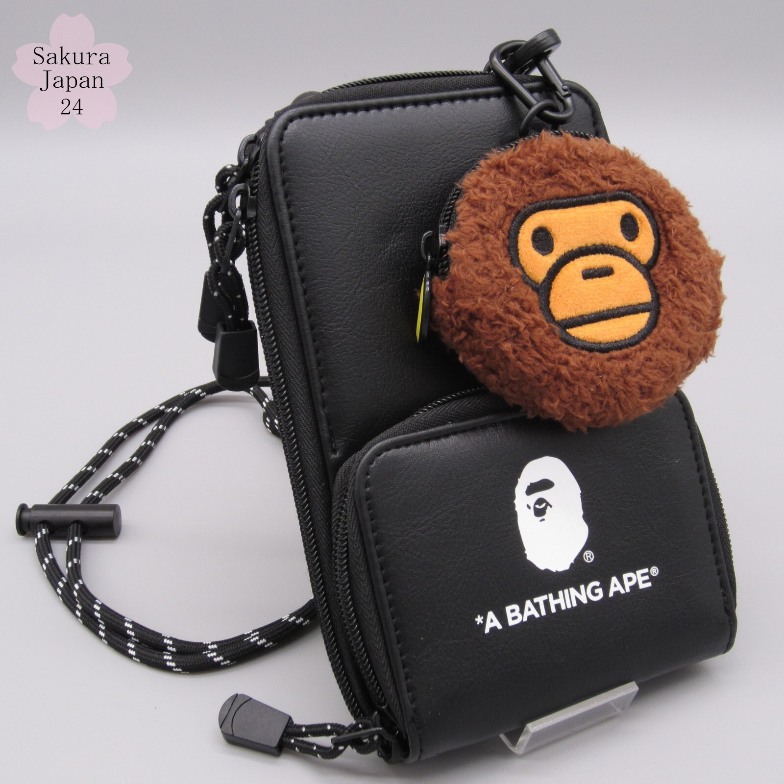 BAPE KIDS Black Smartphone Bag & MILO Pouch 2023AW Japanese Magazine Limited