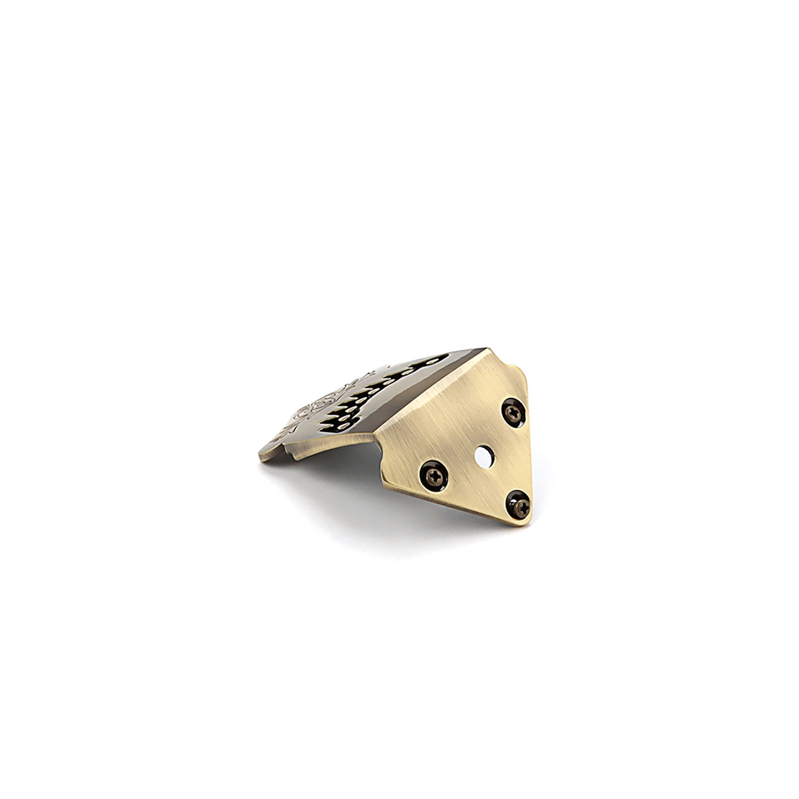 Lightweight 8 String Mandolin Tailpiece Feather Pattern Metal Bronze Mandolin
