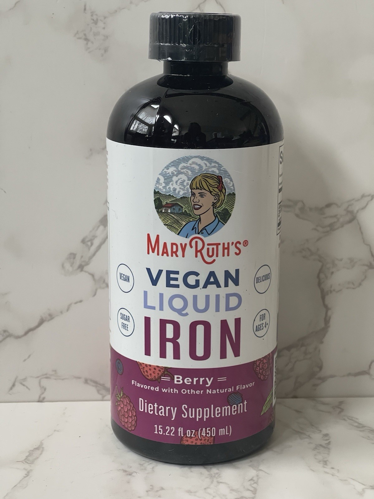 Mary Ruth's Vegan Liquid Iron 15.22fl oz Dietary Suppliment New Sealed Exp 05/27