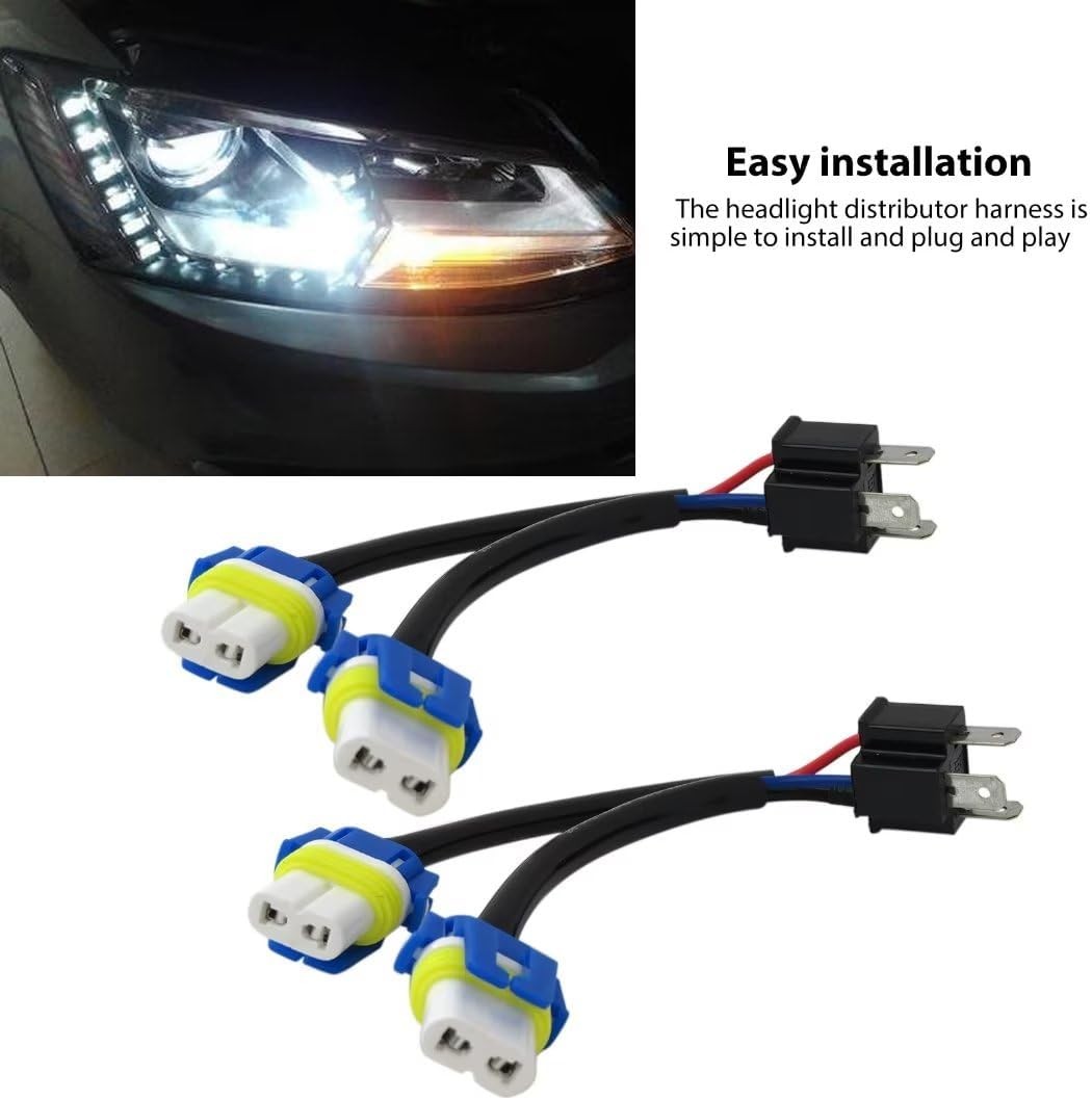 2Pack Conversion Wire Harness H4 HB2 to 9005 9006 HB3 HB4 Headlight Adapter Kit