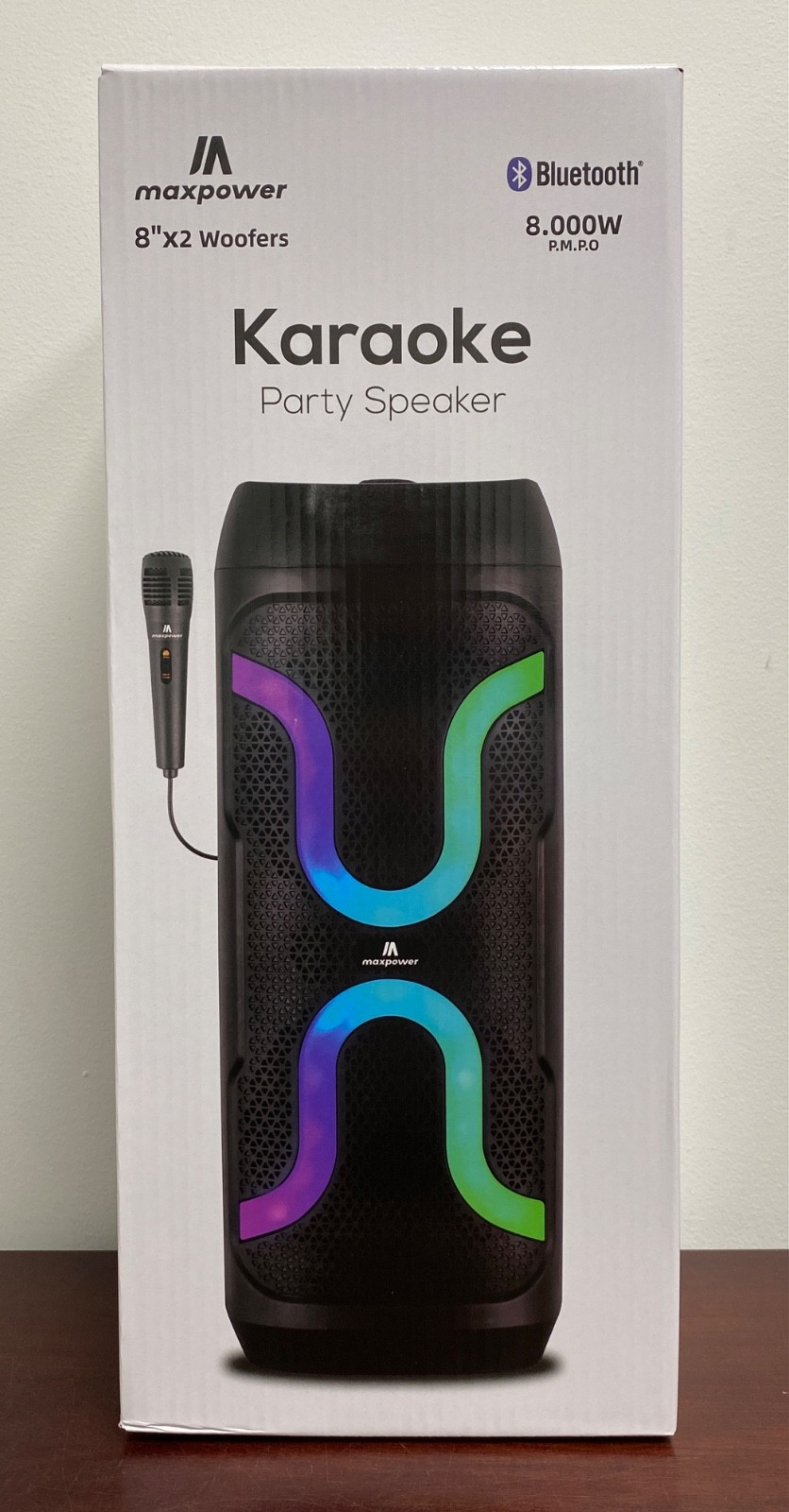 MaxPower Karaoke Party Speaker - Bluetooth Speaker with Microphone
