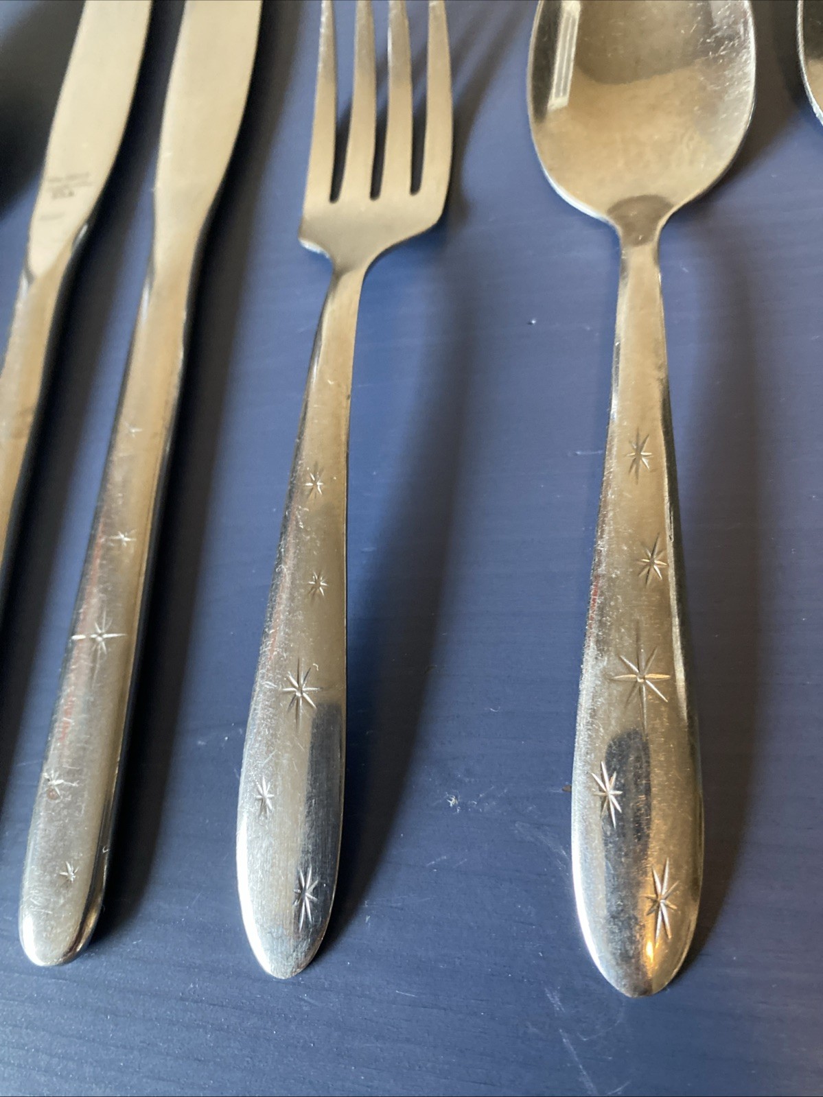 Mar-Crest Atomic Starburst Flatware Lot Mid Century