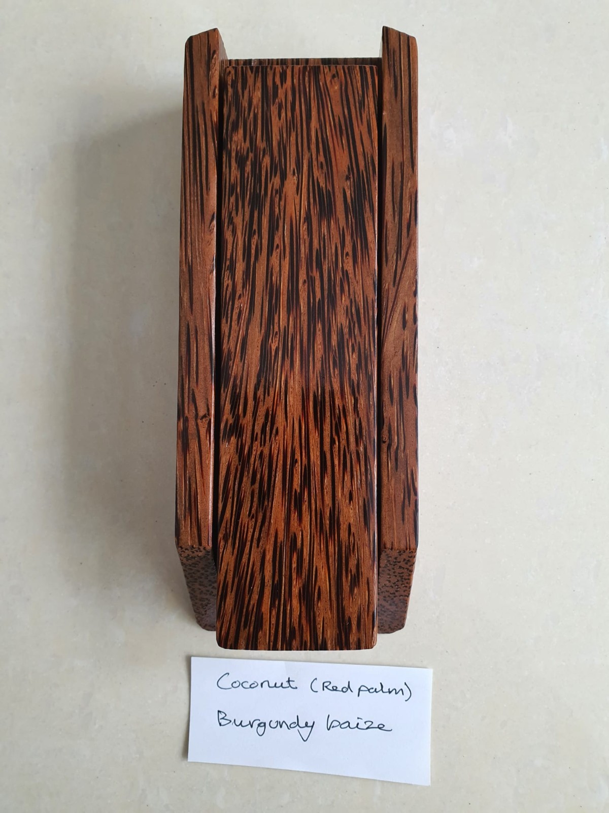 Silver Coin Testing Slide Coconut Red Palm Hardwood Handmade By YouTuber CCT