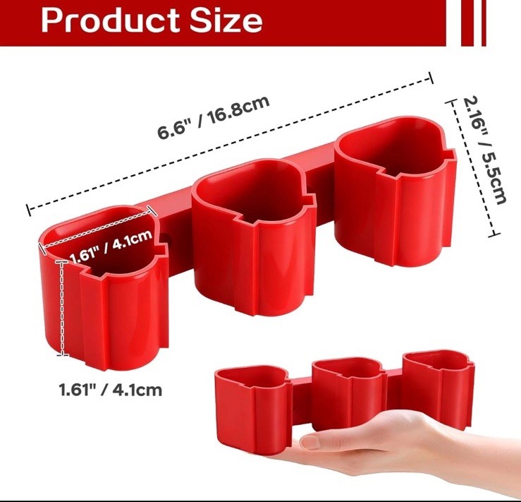 For Milwaukee M12 Battery Holder Wall Mount Storage Case Accessories