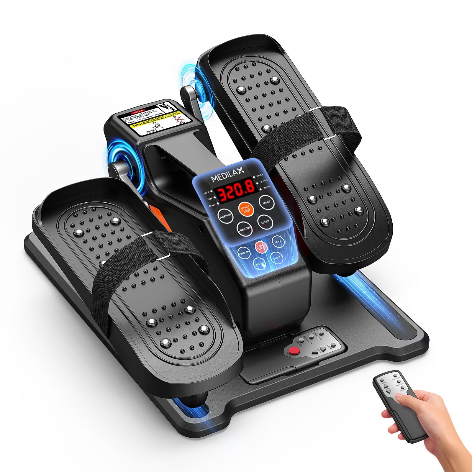 Under Desk Elliptical Machine, Portable Electric Elliptical Exercise Equipmen...