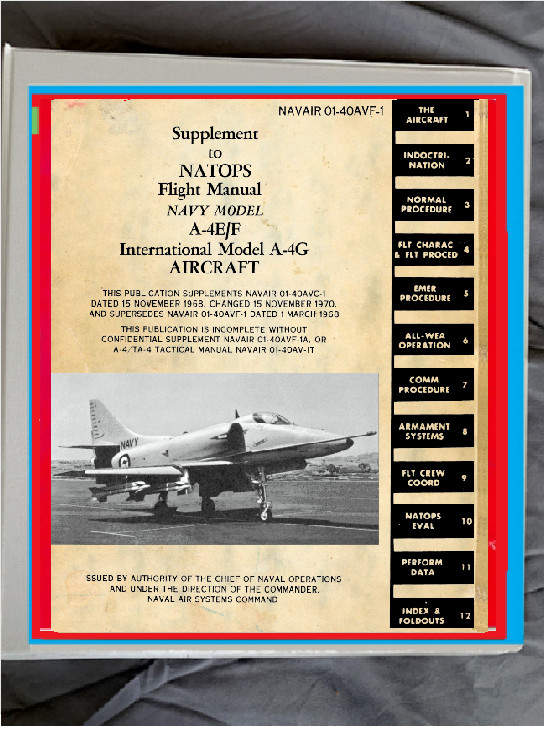 DouglasA-4e A-4f a-4g skyhawk  aircraft Operating flight manual manual & printed