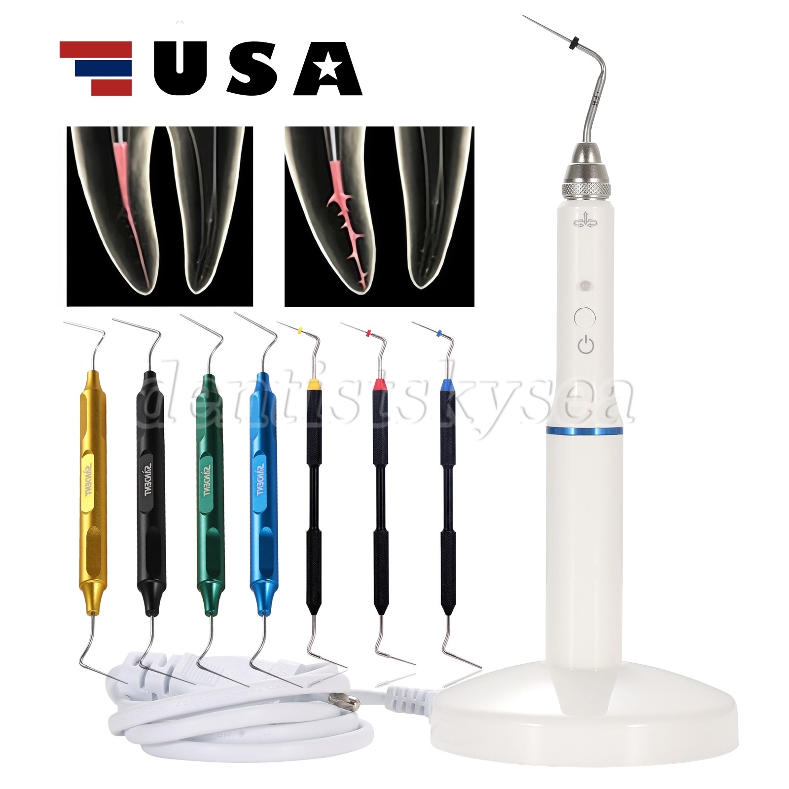Dental Obturation System Endo Heated Pen/Condenser Gutta Percha Tip Hand Plugger