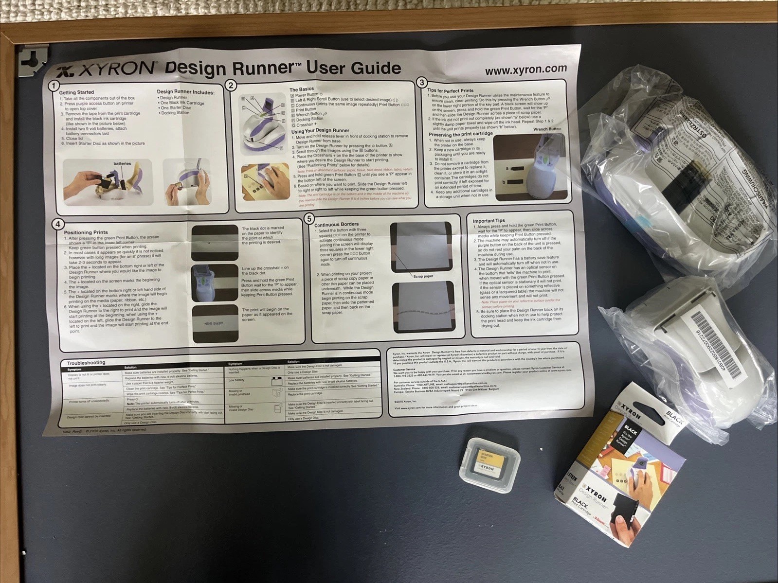 Xyron Design Runner With Black Print Cartridge And Starter Disc