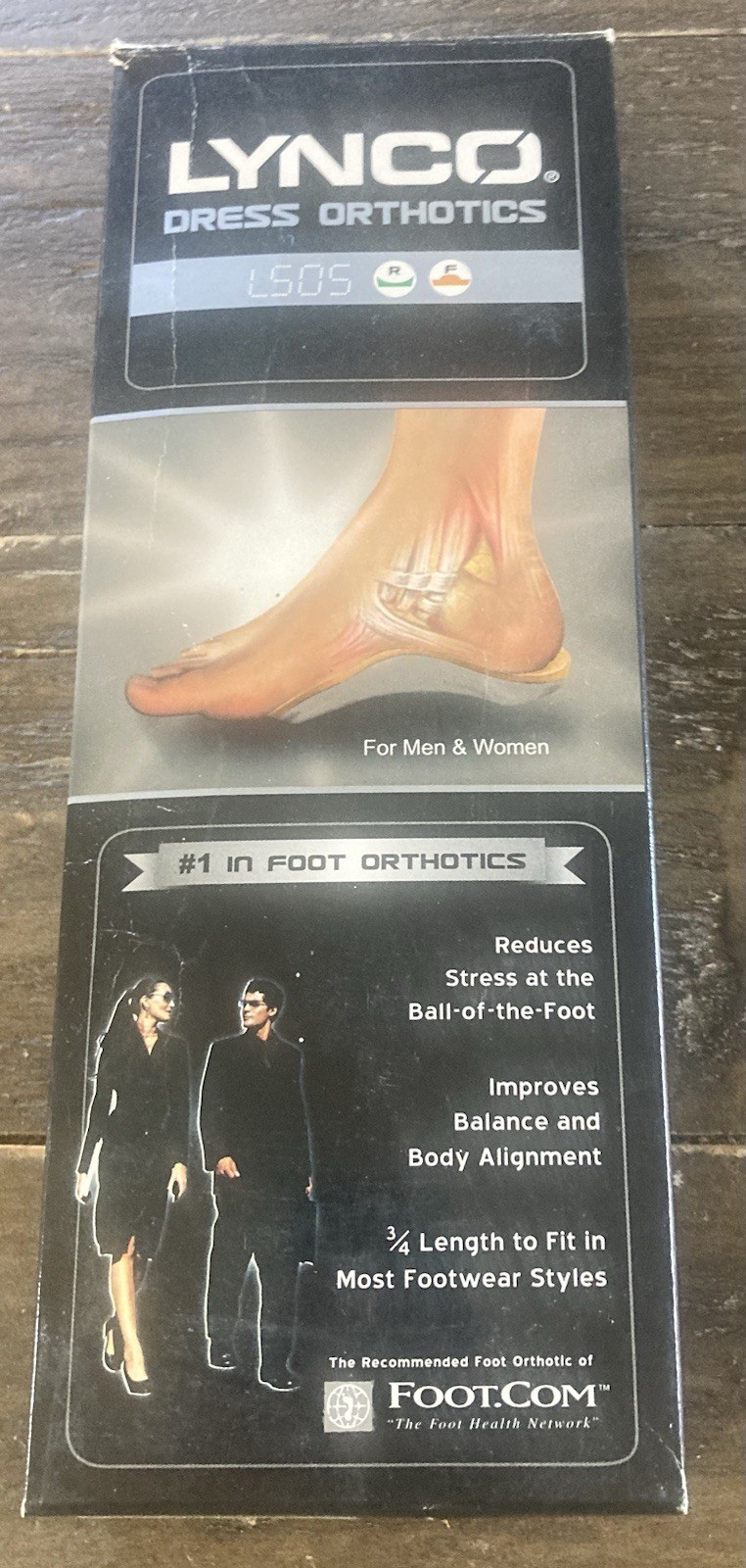 Aetrex Lynco Foot Orthotics Insoles For Mens Dress Shoes Model L505 Size 7 New!
