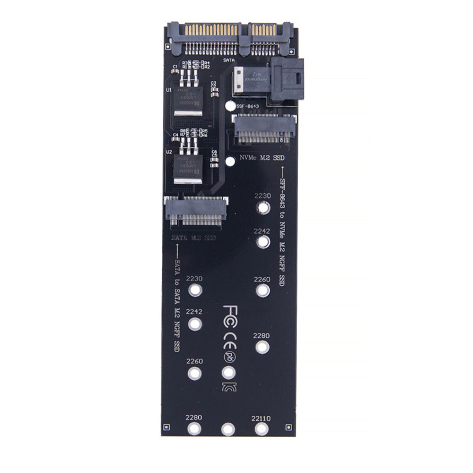 22Pin SATA M.2 SSD Adapter SFF-8643 to NVMe M.2 NGFF SSD for Mainboard d