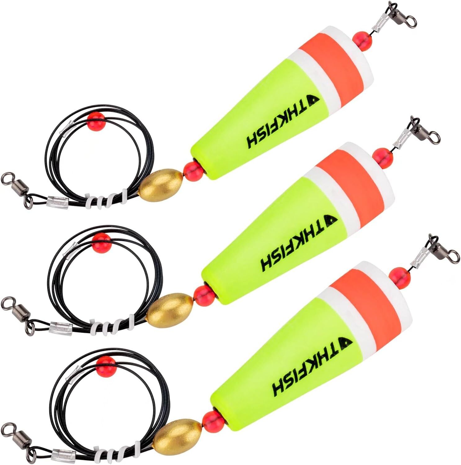 THKFISH Fishing Floats Bobbers Fishing Popping Cork Trout Float Rig Weighted Pop