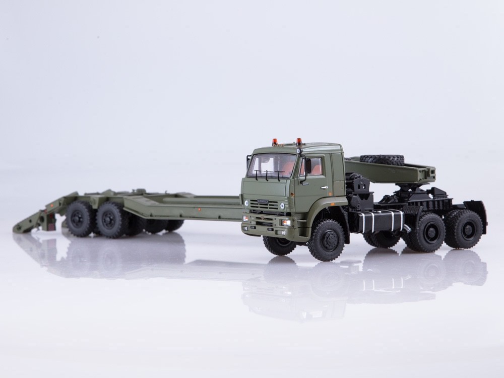 1:43 StartScaleModels Russia 6X6 Kamaz 65225 all wheel drive Tractor w/ Trailer