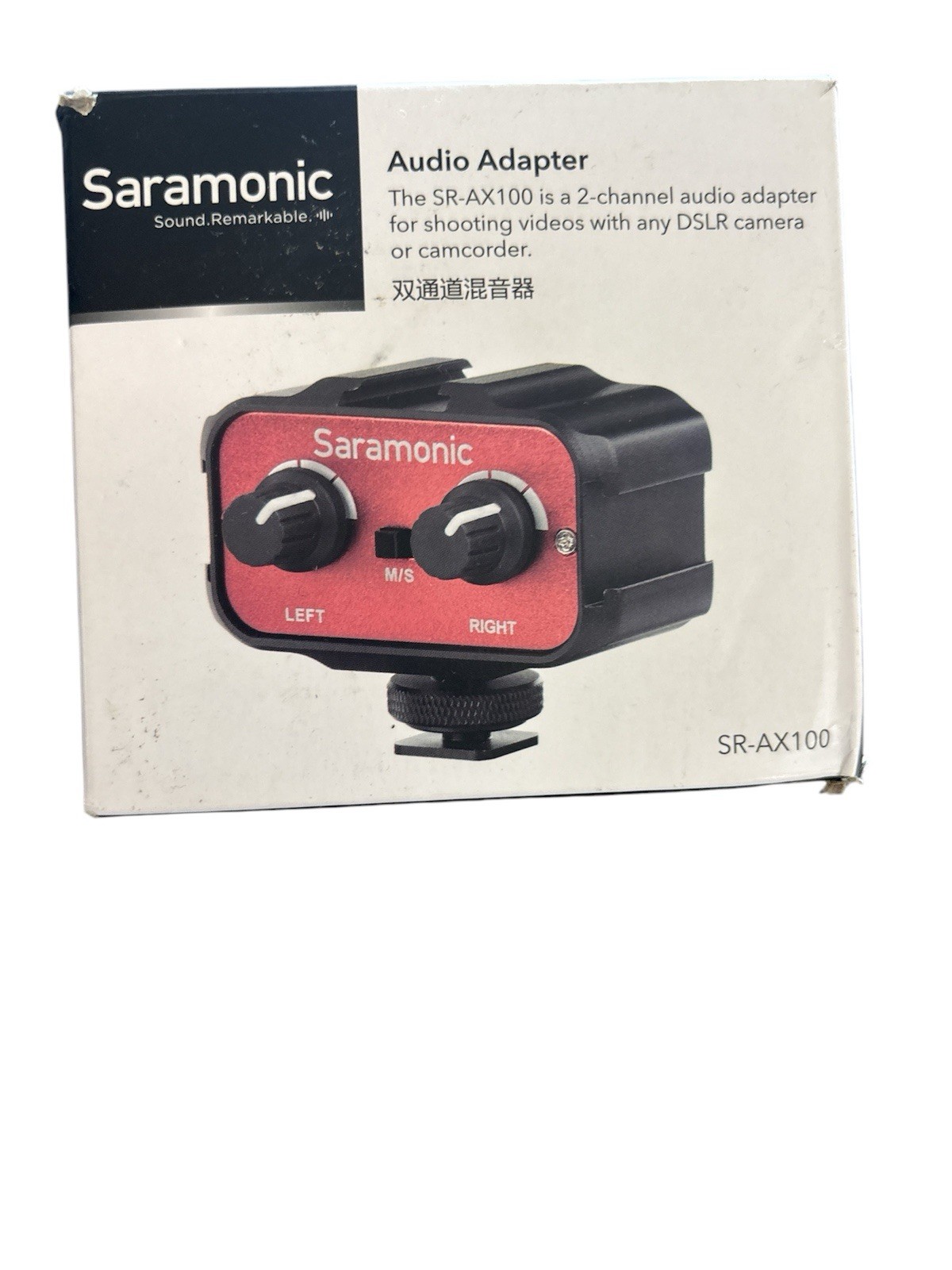 Saramonic SR-AX100 Universal Audio Adapter with 3.5mm Inputs for DSLR Cameras