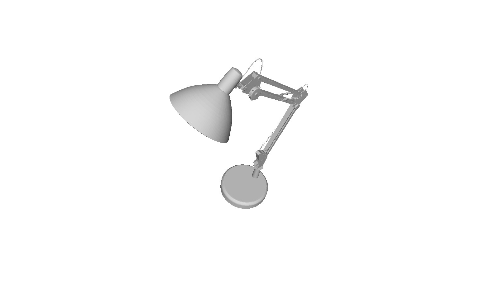 Printle Object Anglepoise Desk Lamp--Modern Light Figure for Dioramas Train Sets