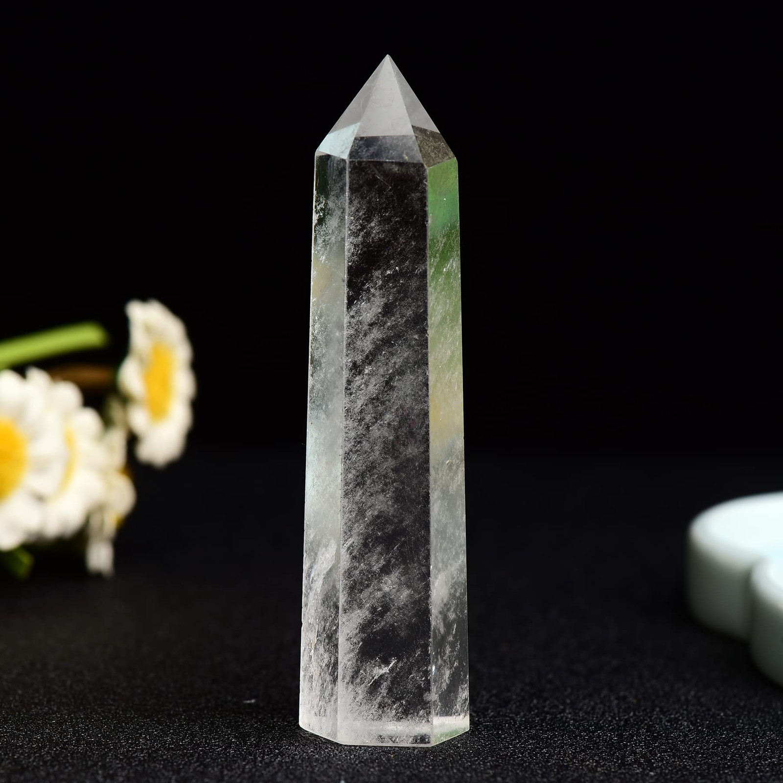 Natural Clear Quartz Tower Point Crystal White Crystal Healing Crystal