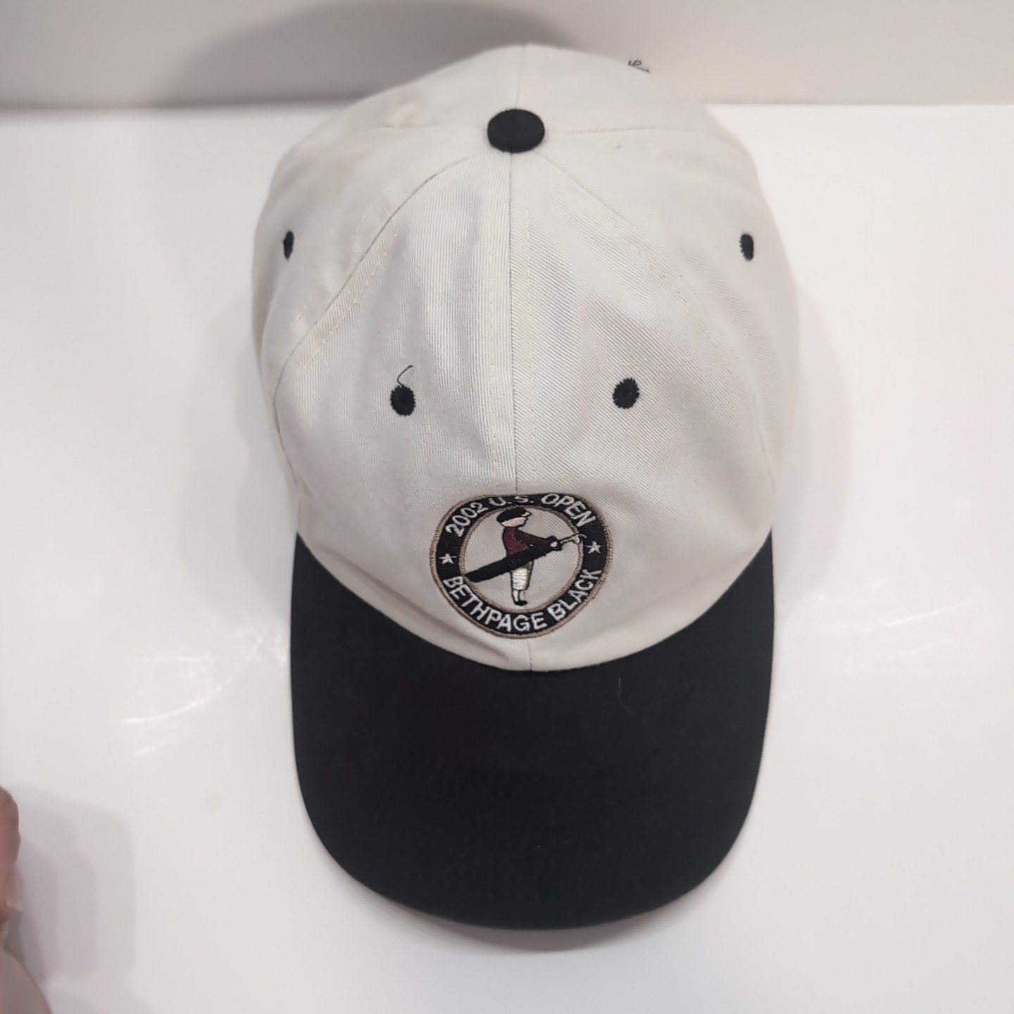 US Open Golf Hat Cap 2002 Bethpage Black Strap Back Khaki USGA Member Hat Ex Con