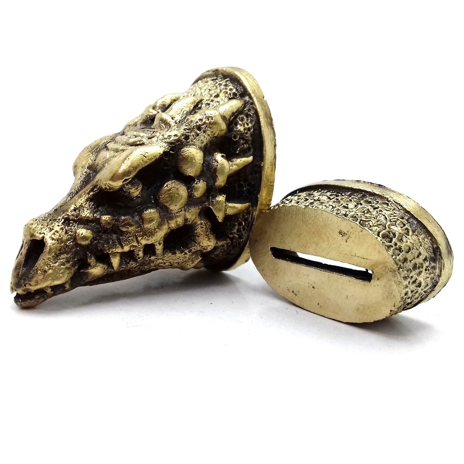 SET DRAGON SOLID BRONZE FINGER GUARD BOLSTER & POMMEL CUSTOM KNIFE MAKING