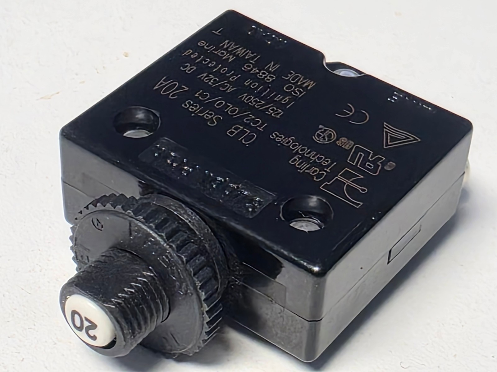 (2 pcs) Carling Technologies CLB-203-27E3N-W-J/20, 20A Breaker Bass 106-1098-020