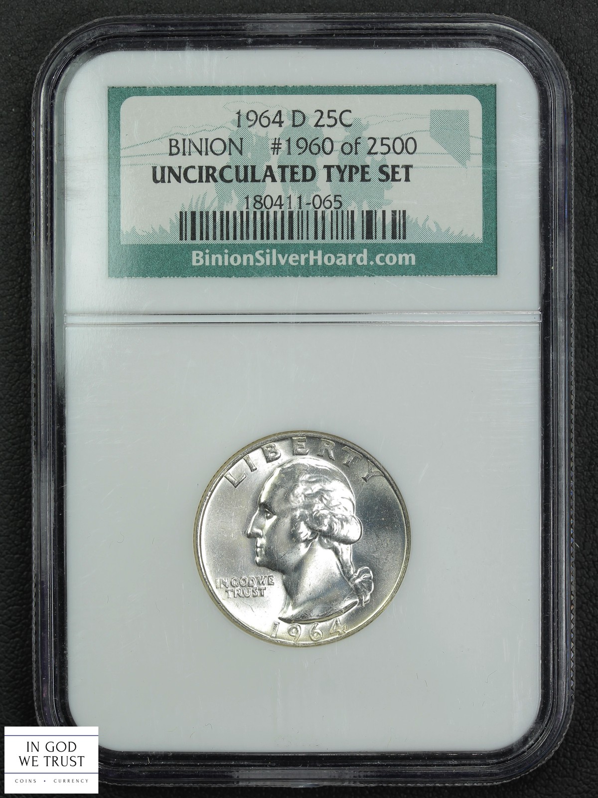 4-Coin Binion Hoard Uncirculated Silver Type Set NGC MS UNC