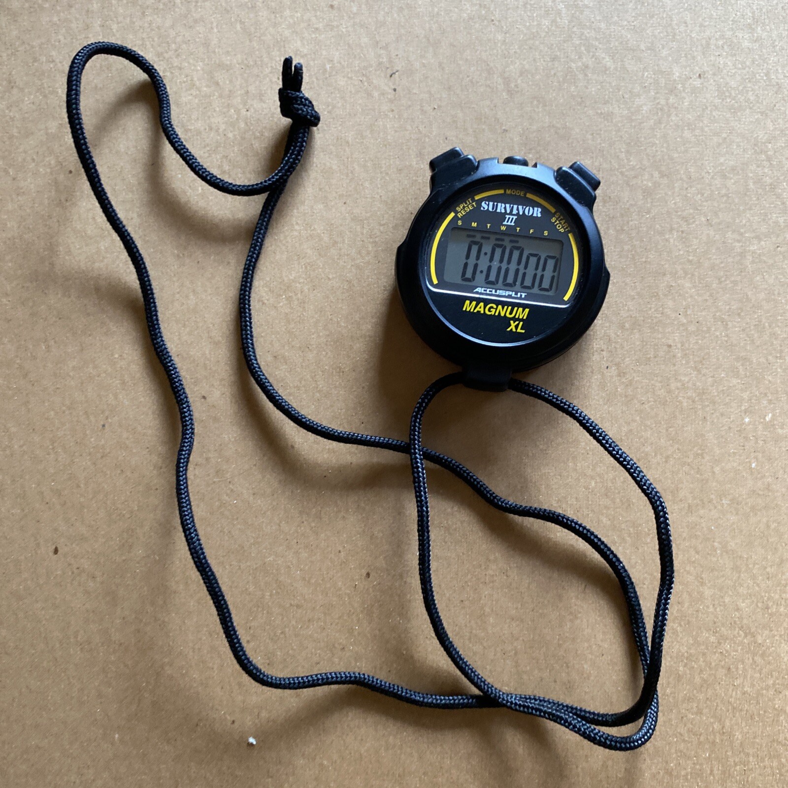 ACCUSPLIT Survivor III S3MAGXLBK Stopwatch with Clock and Extra-Large Display