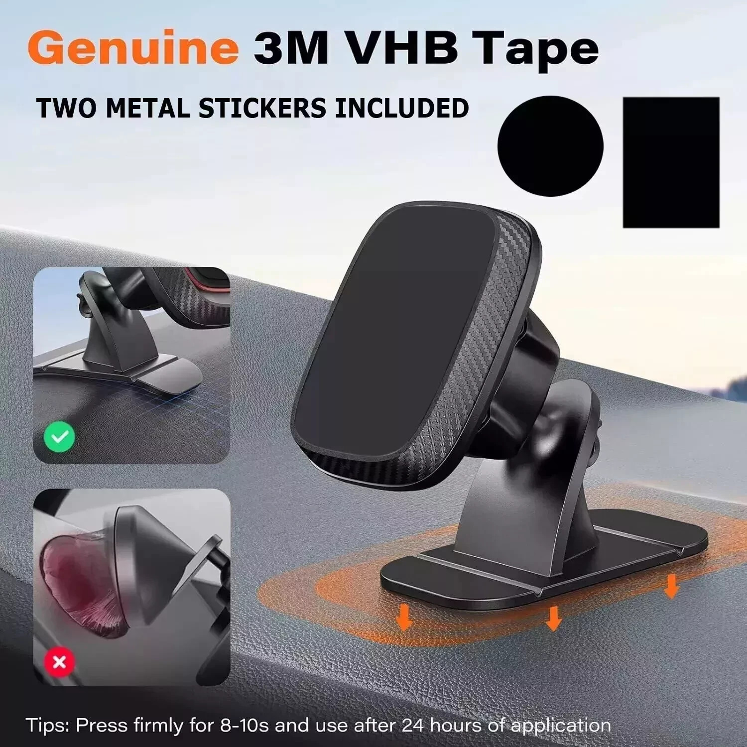 Magnetic Phone Holder for Car, Dashboard Car Phone Holder Mount