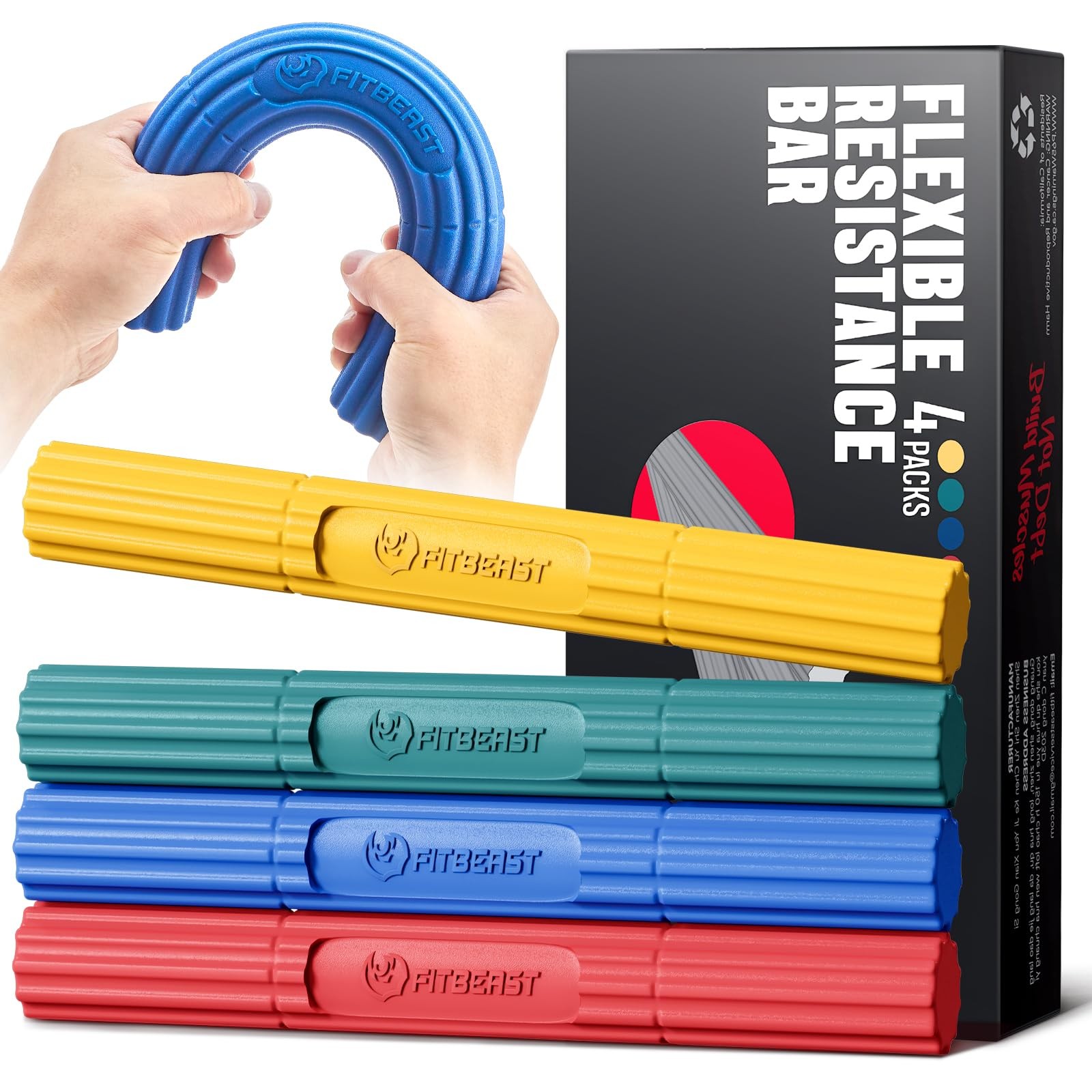 Hand Exerciser Bars for Physical Therapy - Relieves Tendonitis Pain & Improve...