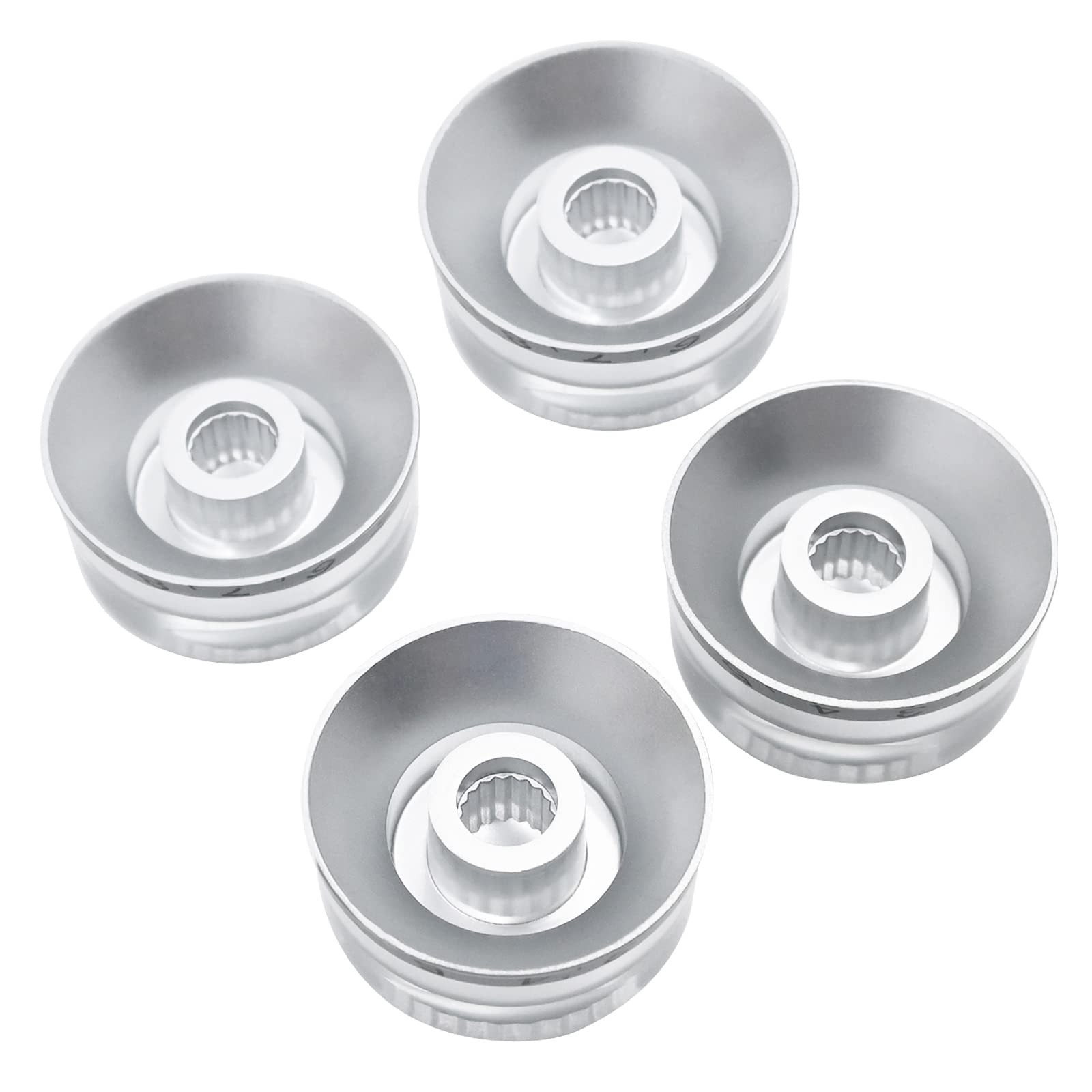 4pcs Volume Tone Speed Control Knobs Hat Shape with LP Style Bass Guitar Part...