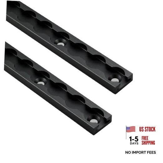 12" Venture Track T-6 Aluminium L 12 Inch (2 Pack) Black - Rectangle Profile