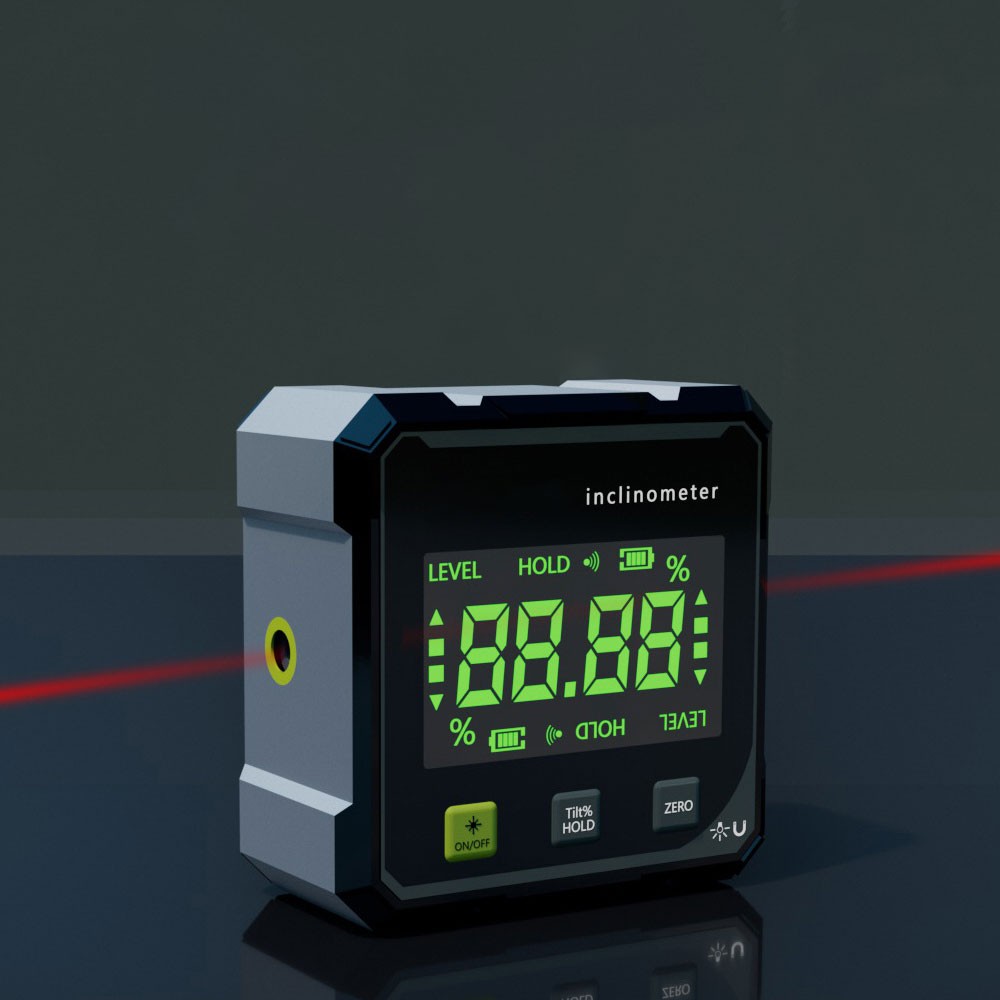 Digital Angle Finder with Electronic Laser, 4-Side Magnetic Angle Gauge, Cube US