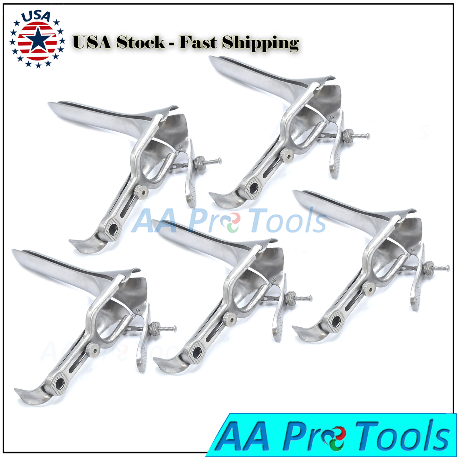 5 Pcs PEDERSON VAGINAL SPECULUM Size-Small Ob/Gynecology Hospital Medical Use