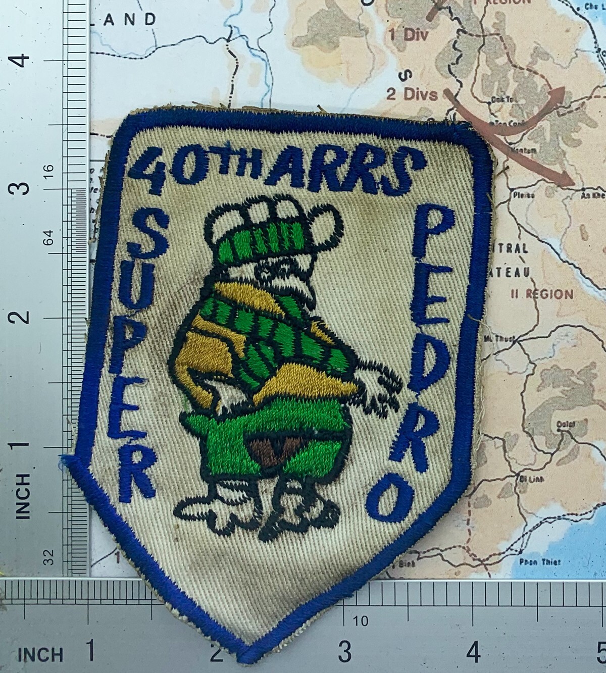 patch , Vietnam US Air Force 40th ARRS Super Pedro Helicopter , t5-876
